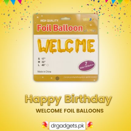 Welcome Foil Balloon 17 inch Gold