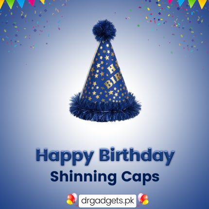 Happy Birthday Cotton Cap (Single pcs) Blue