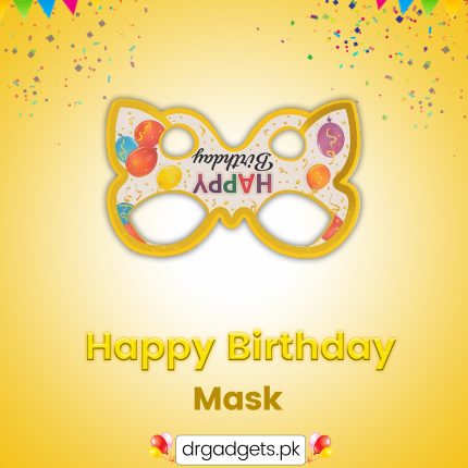 Happy Birthday Mask (Single) Yellow