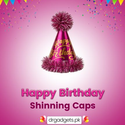 Happy Birthday Shining Cap (Single pcs) Pink